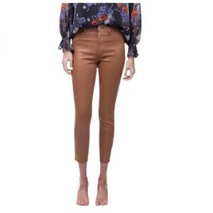 L'AGENCE Margot High Rise Skinny Jean in Java Coated Sheen Sz 31 EUC